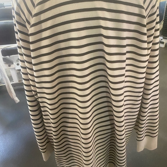 Old Navy Black and White Striped Sweatshirt - Picture 2 of 3
